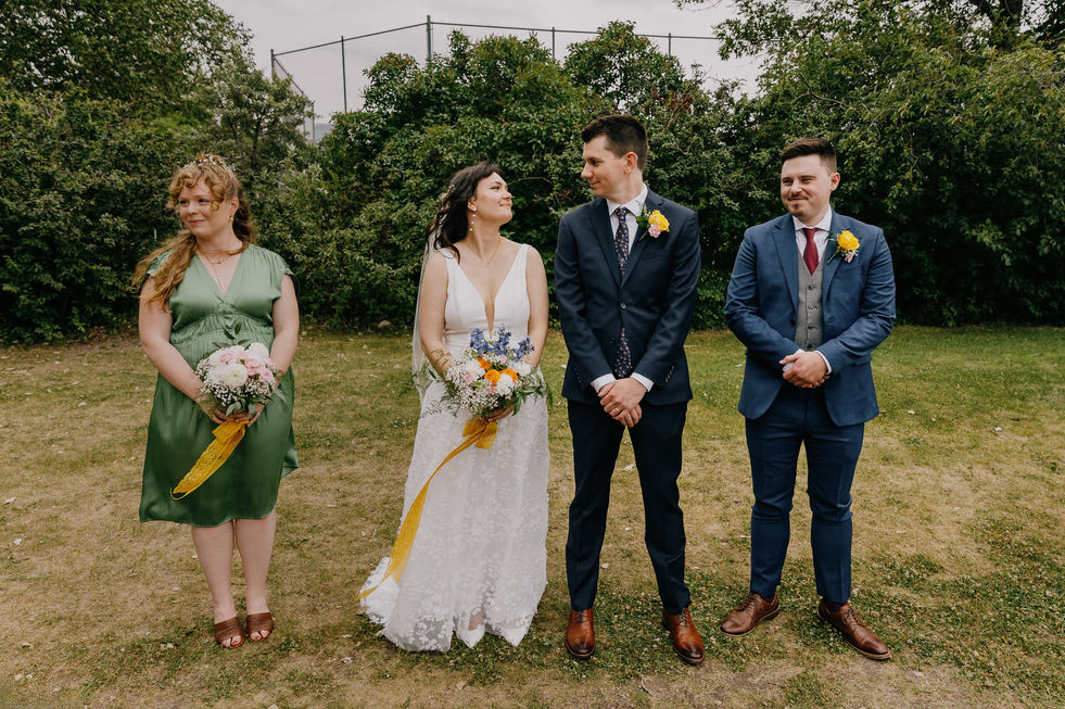 wedding ceremony at Crescent Heights Community Association in Calgary Alberta