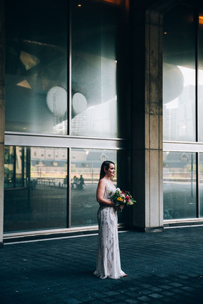 Bride portrait at Toronto city hall