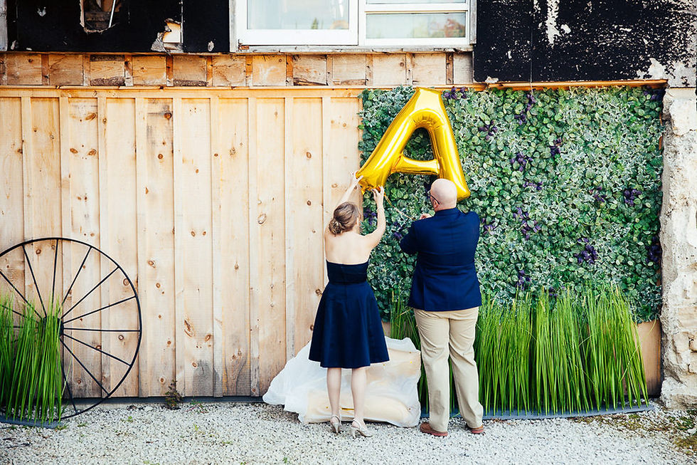 hanging infaltable letters