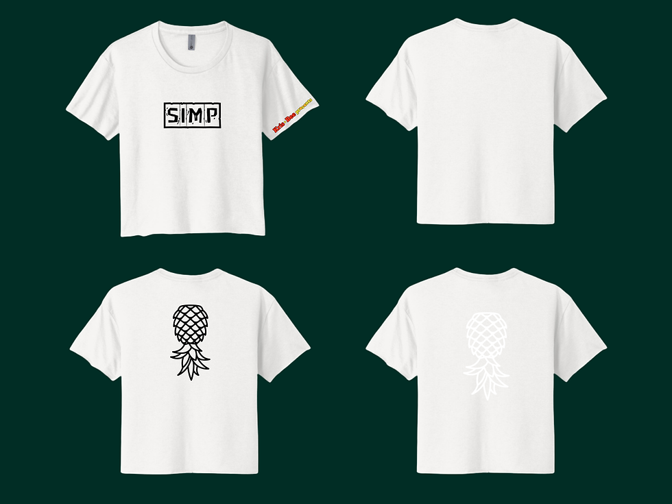 Thumbnail: Simp White Crop Top Back View