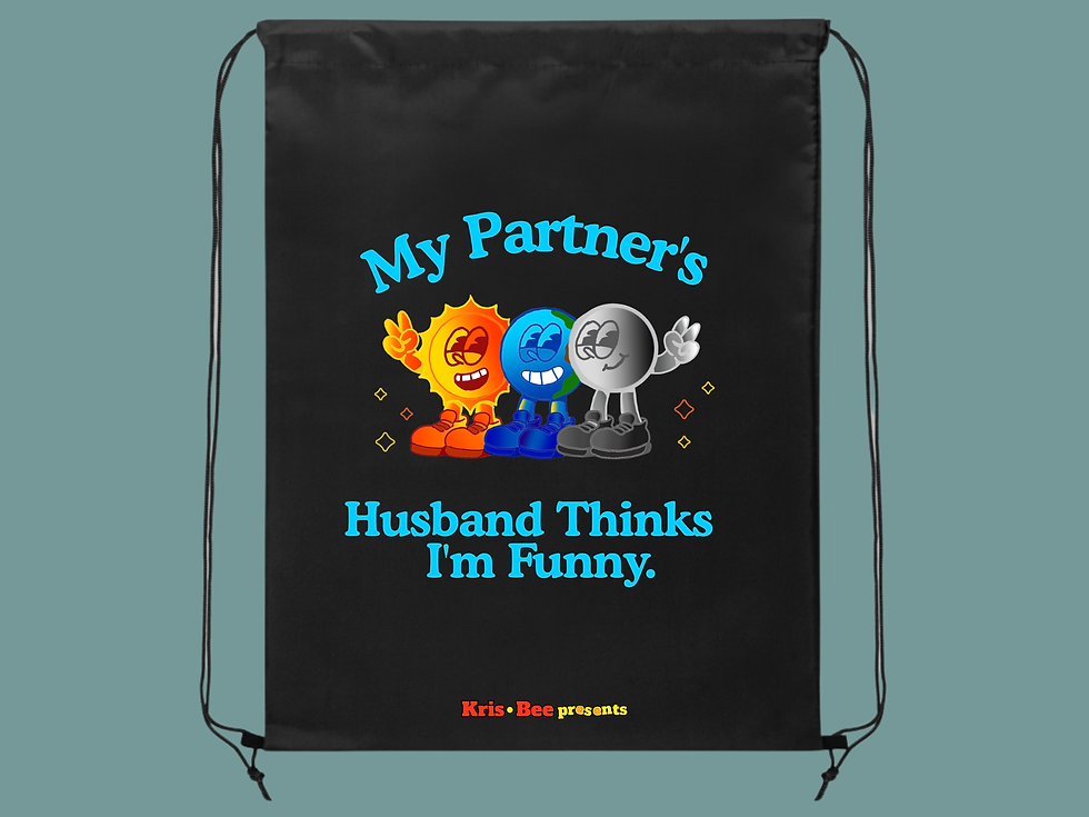 Thumbnail: My Partner's Husband Black Nylon Bag Front View