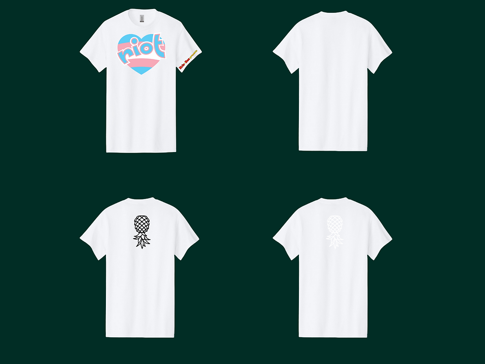 Thumbnail: Trans Riot White T-Shirt Back View