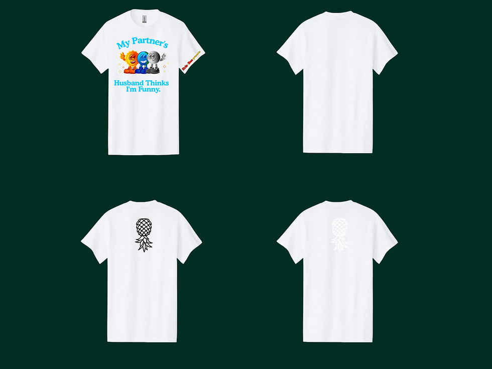 Thumbnail: My Partner's Husband White T-Shirt Back View