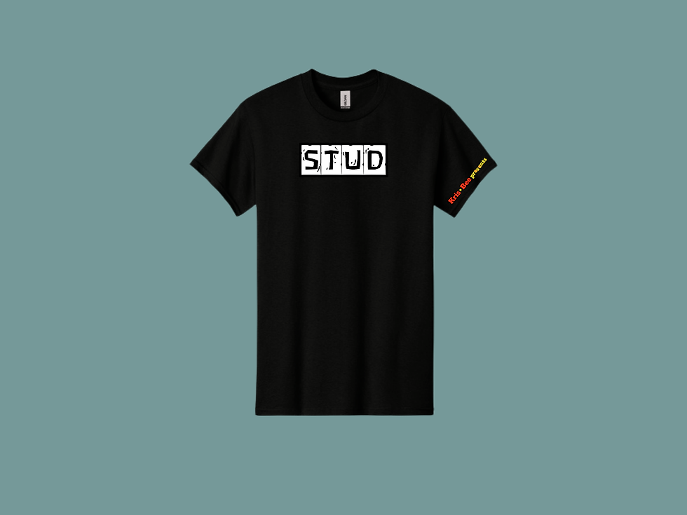 Stud Black T-Shirt Front View