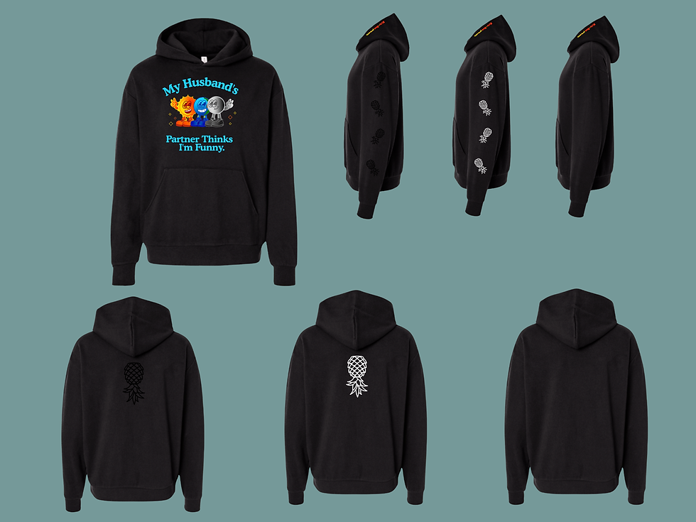 Thumbnail: My Husband's Girlfriend Black Hoodie Back View