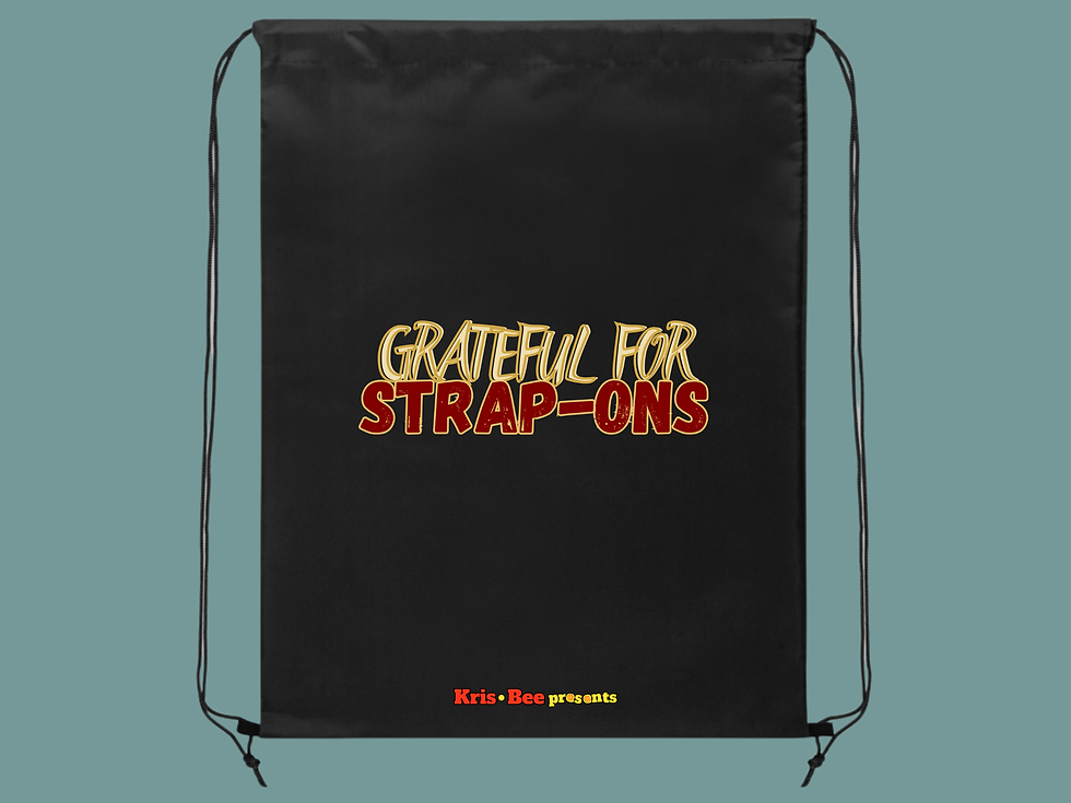 Thumbnail: Grateful for Strapons Holiday Black Nylon Bag Front View