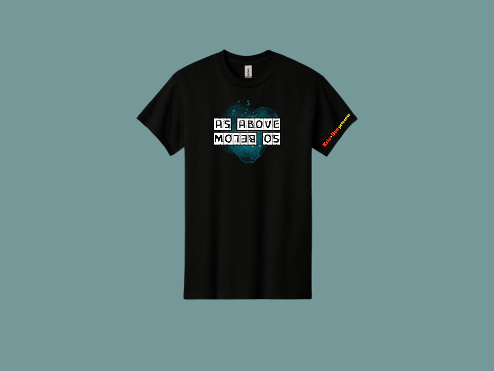 As Above, So Below Black T-Shirt Front View