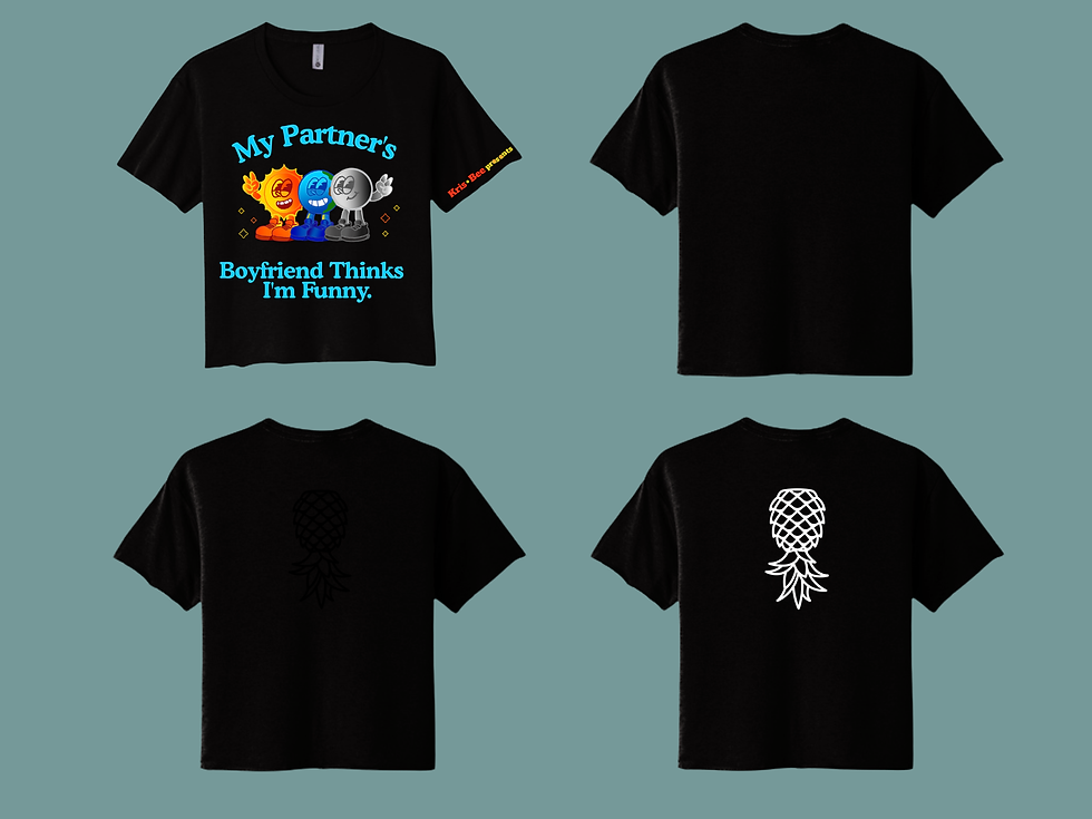 Thumbnail: My Partner's Boyfriend Black Crop Top Back View