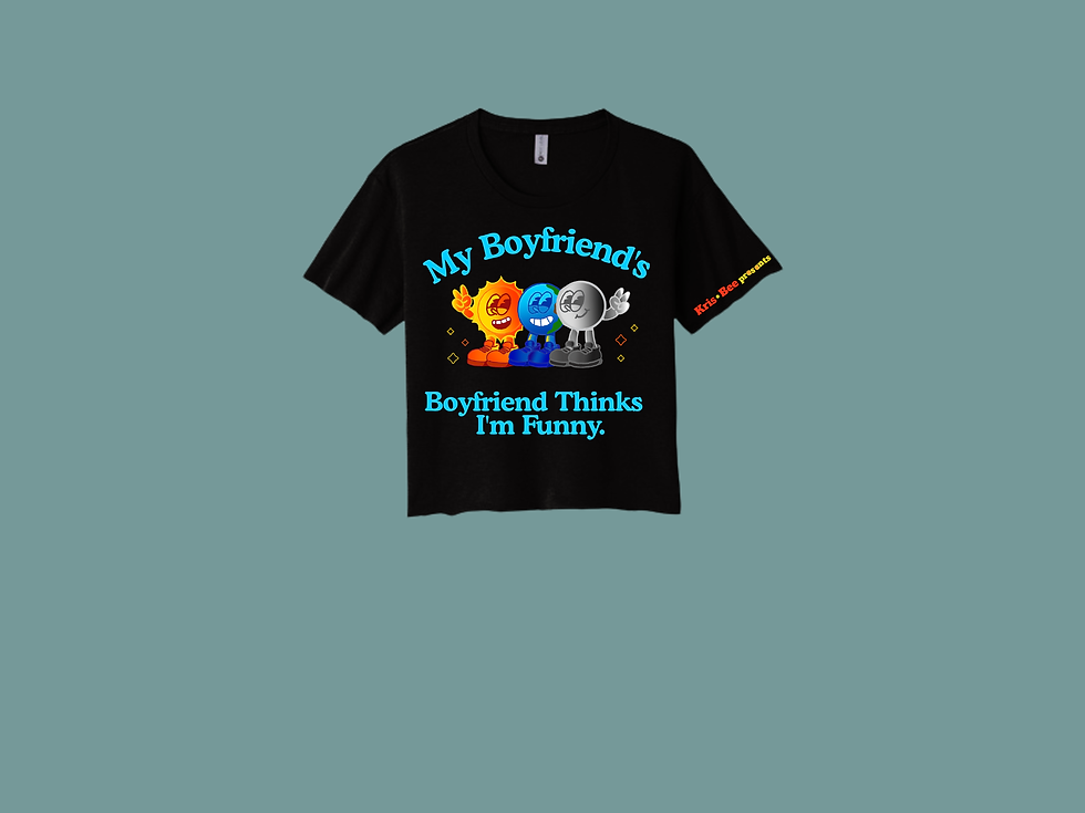 Thumbnail: My Boyfriend's Boyfriend Black Crop Top Front View