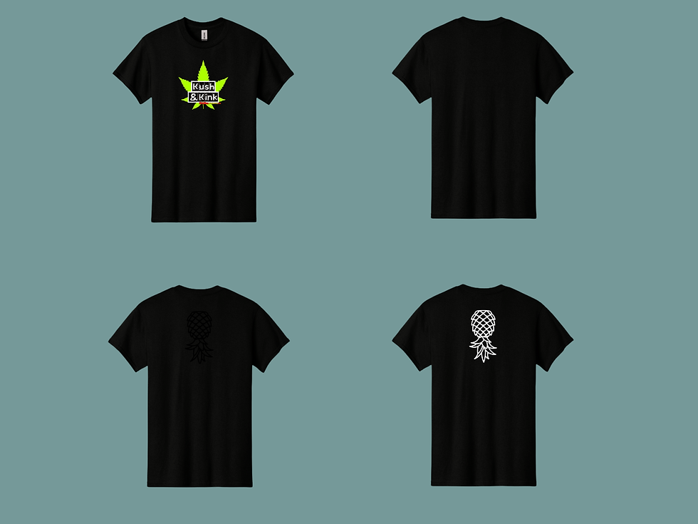 Thumbnail: Kush and Kink Black T-Shirt Back View