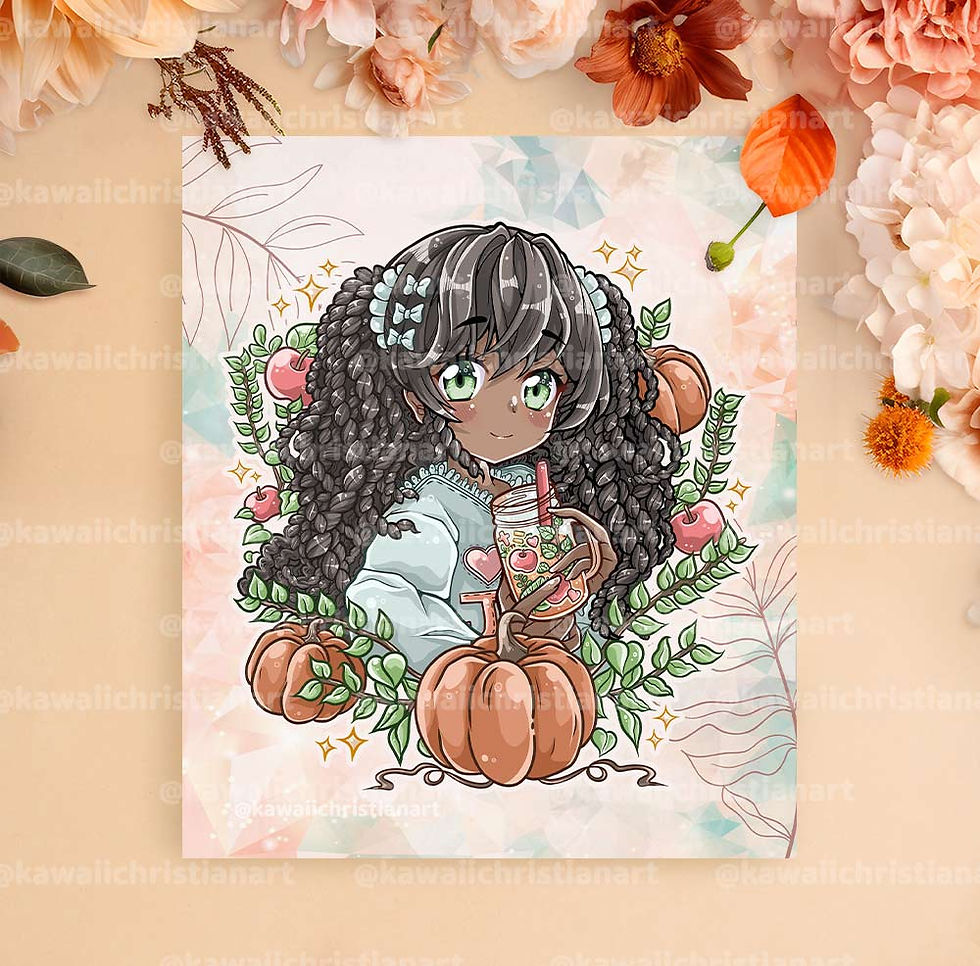 Thumbnail: Psalm 9:1 Anime Christian Print - Faith-Inspired Bible Verse Wall Decor
