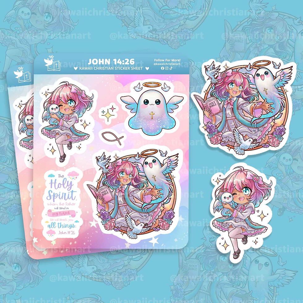 Thumbnail: John 14:26 - Anime Sticker Sheet