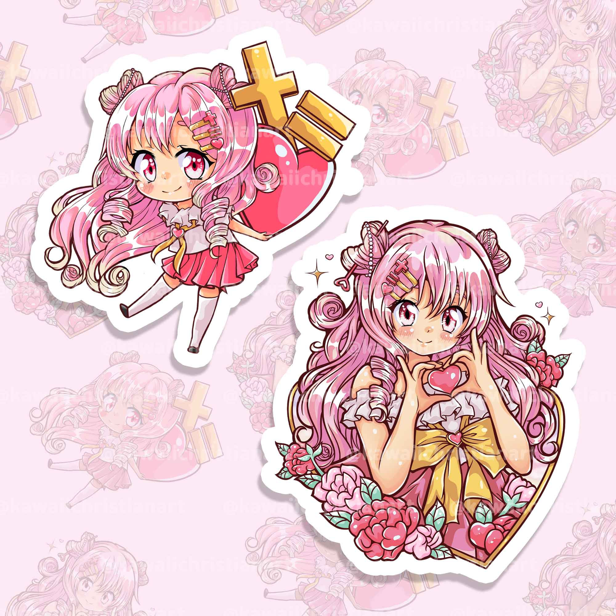 1 Corinthians 16:14 - Individual Anime Stickers