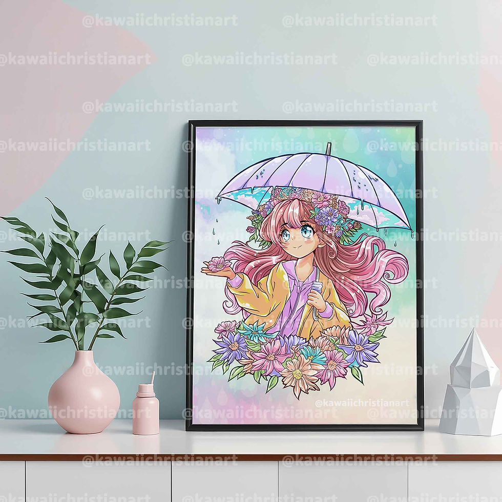 Thumbnail: Psalm 107:29 - Anime Normal Print