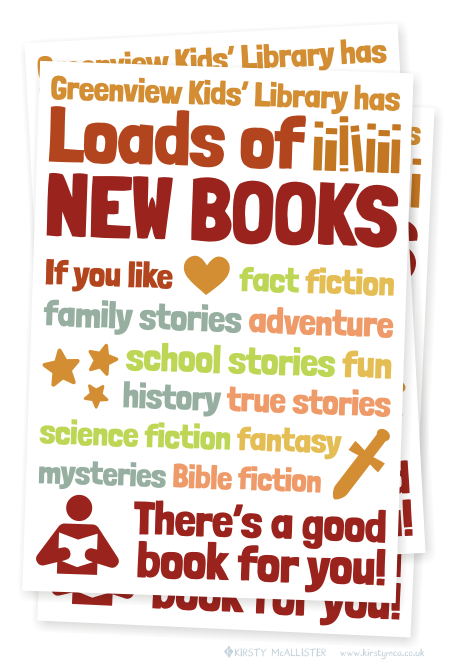 Kids' library flier design