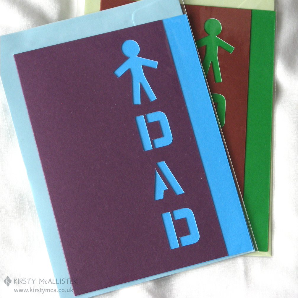 DAD cutout greeting card (assorted)