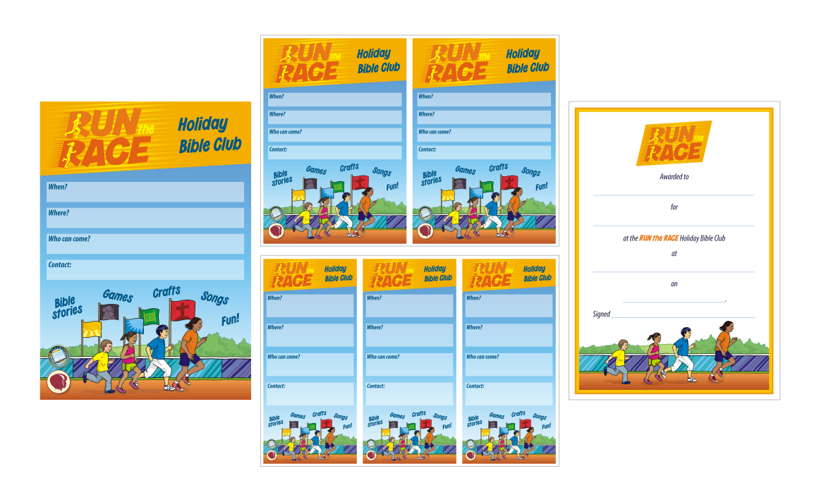 Posters, fliers, certificate