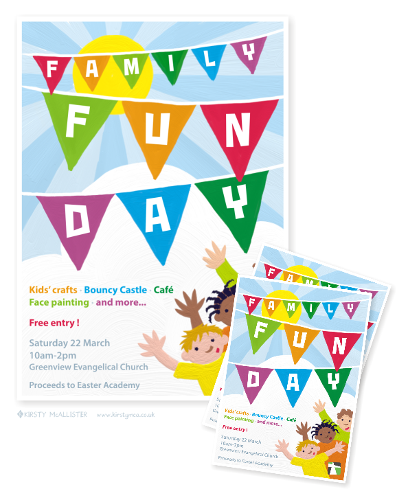 Family Fun Day flier and poster