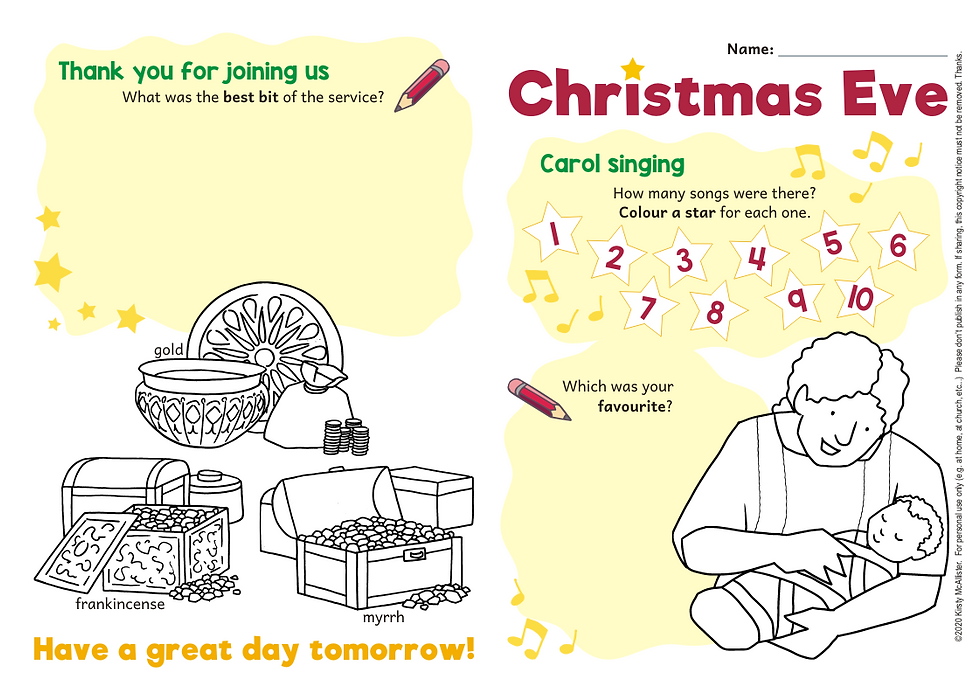 Thumbnail: Christmas service worksheets