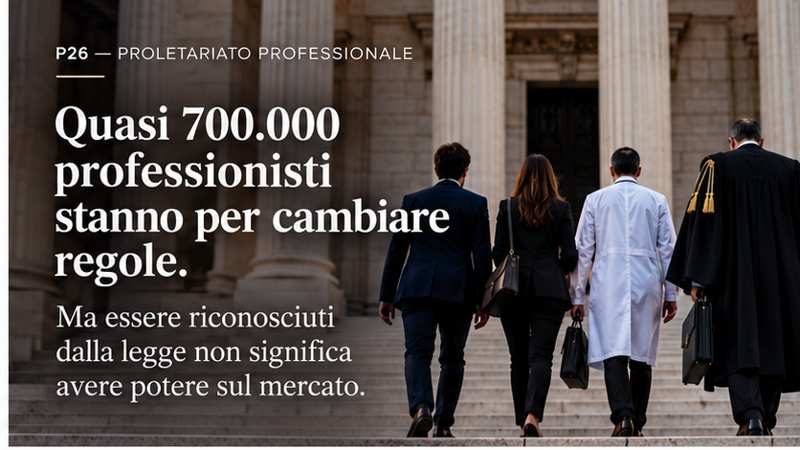 Professioni ordinistiche, riforma e potere economico del professionista