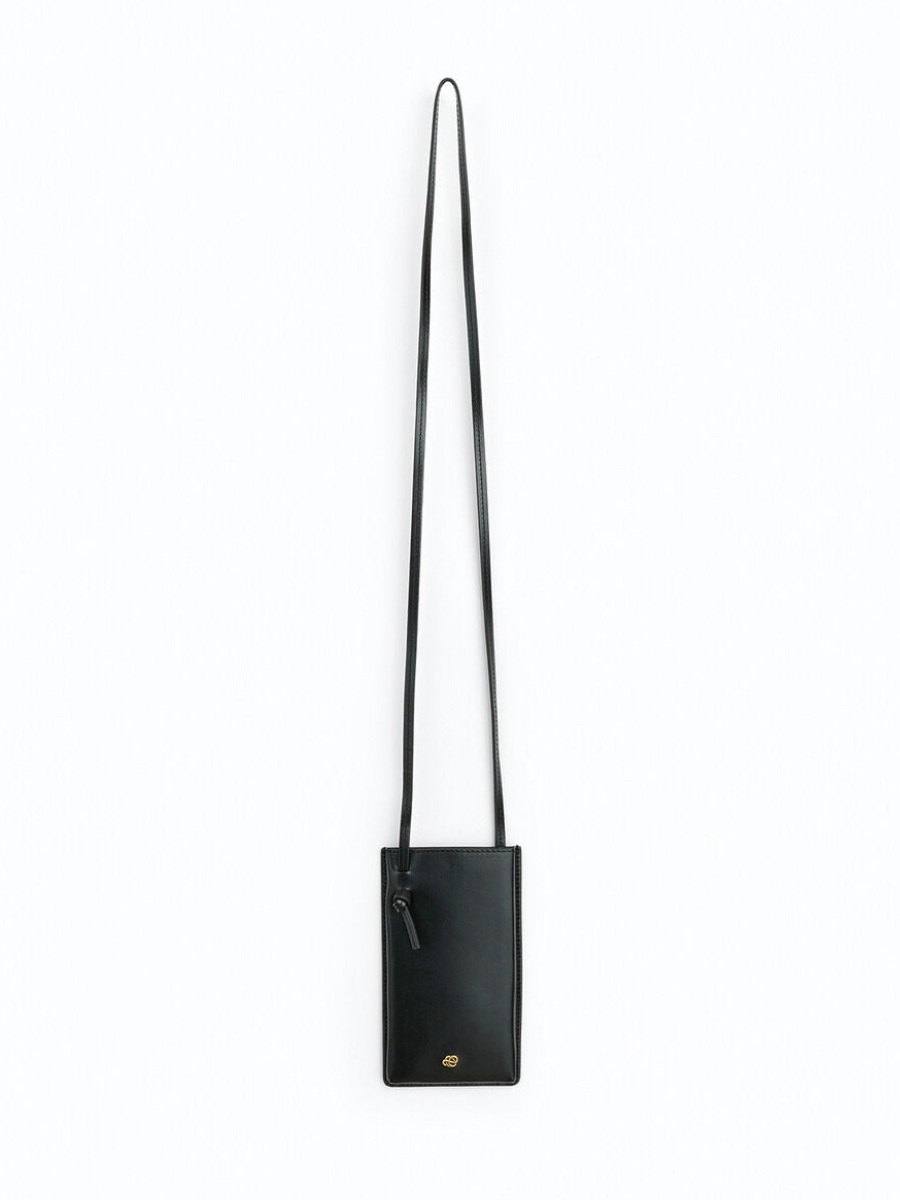 By Malene Birger Aya Leather Phone Bag - Black 丹麥品牌經典款皮革手機袋
