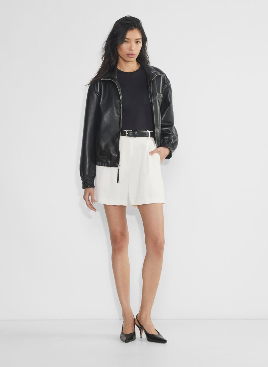 Crepe shorts 高腰寬鬆日本縐紗短褲 白色