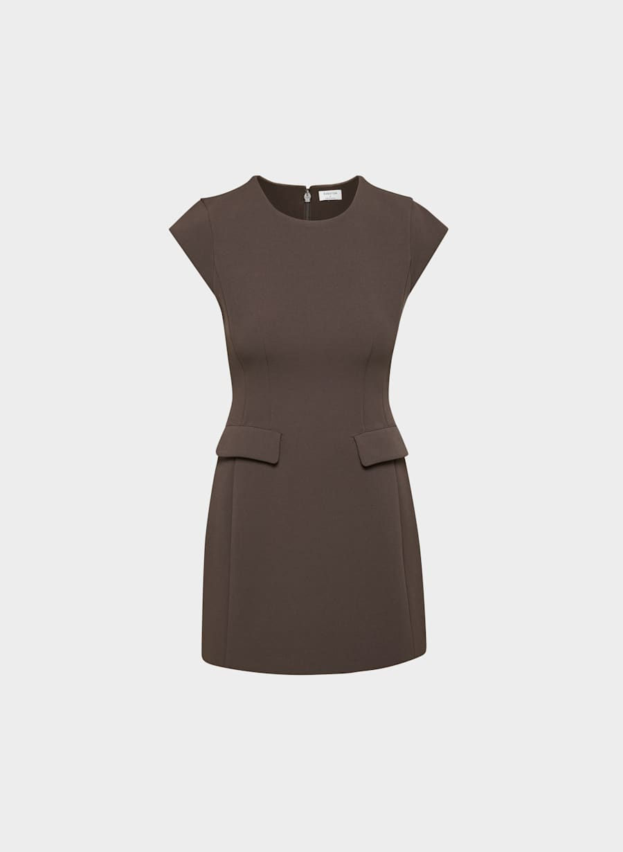 Aritzia Babaton FigureKnit™ Priestly Dress 縐紗圓領短袖迷你連身裙