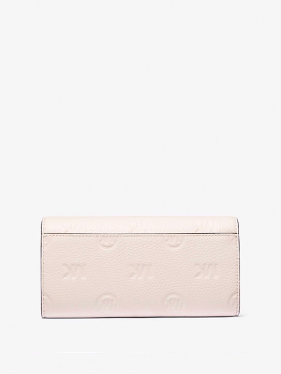 Michael Kors Jet Set Embossed Leather Envelope Wallet 壓印LOGO荔枝紋翻蓋信封長夾 錢包