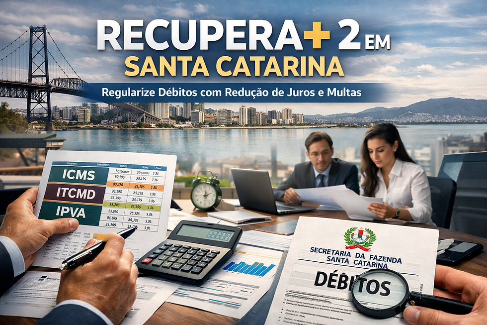 Recupera+ 2 em Santa Catarina: regularização de débitos com redução de juros e multas