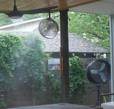 Outdoor Ceiling Mounted Austin Misting Cooling Fan