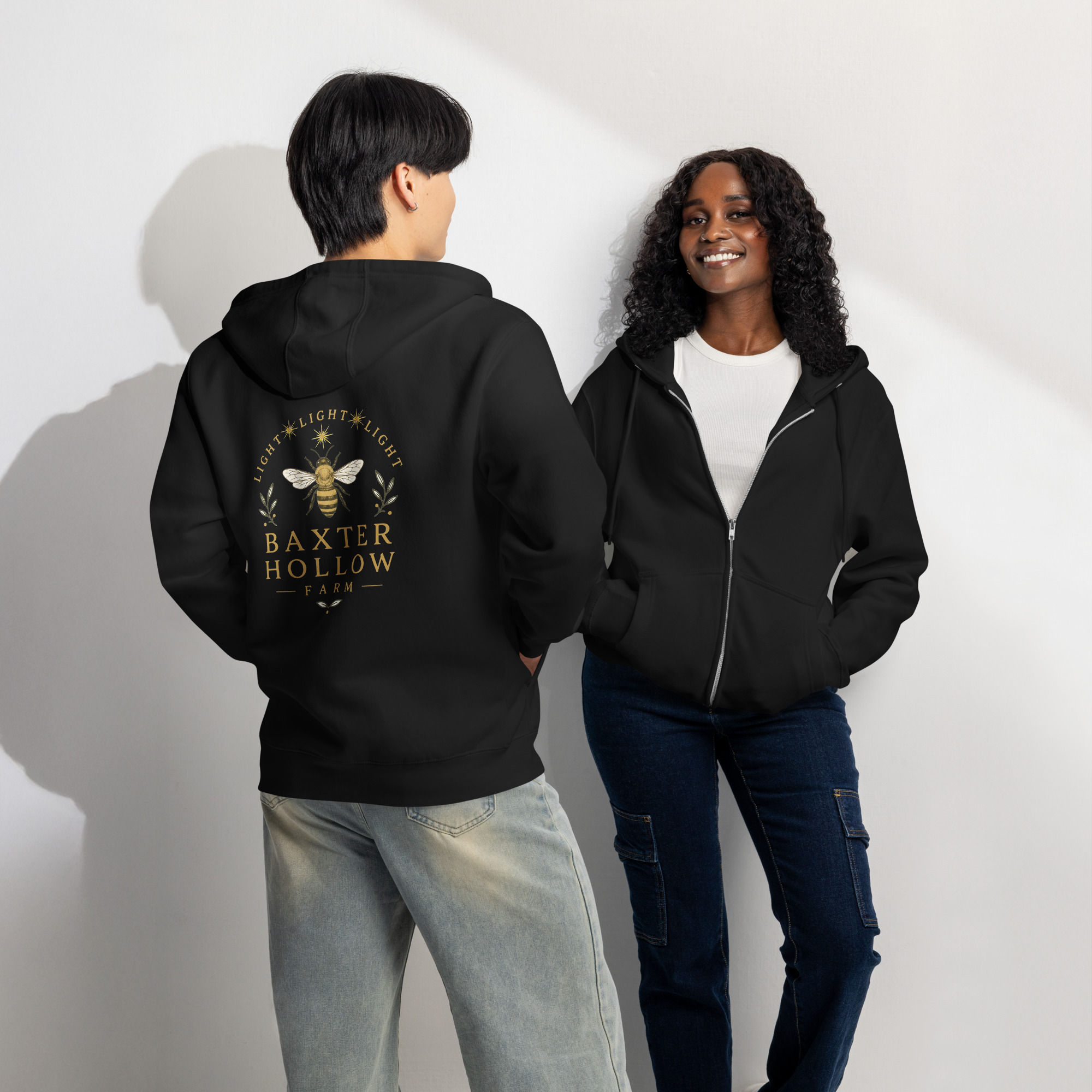 BHF Light Light Light Premium Full Zip Hoodie