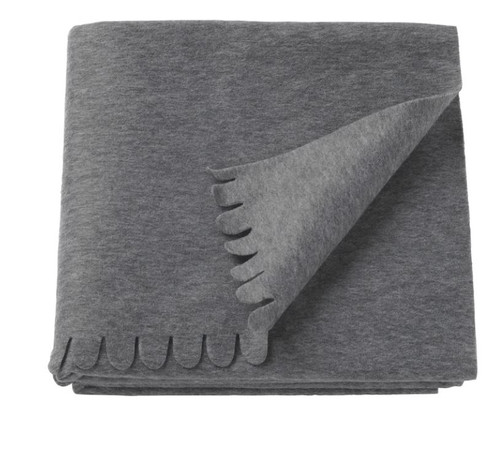 Grey Polarvide Throw Zigzag Textured Cotton Throw, White On Grey