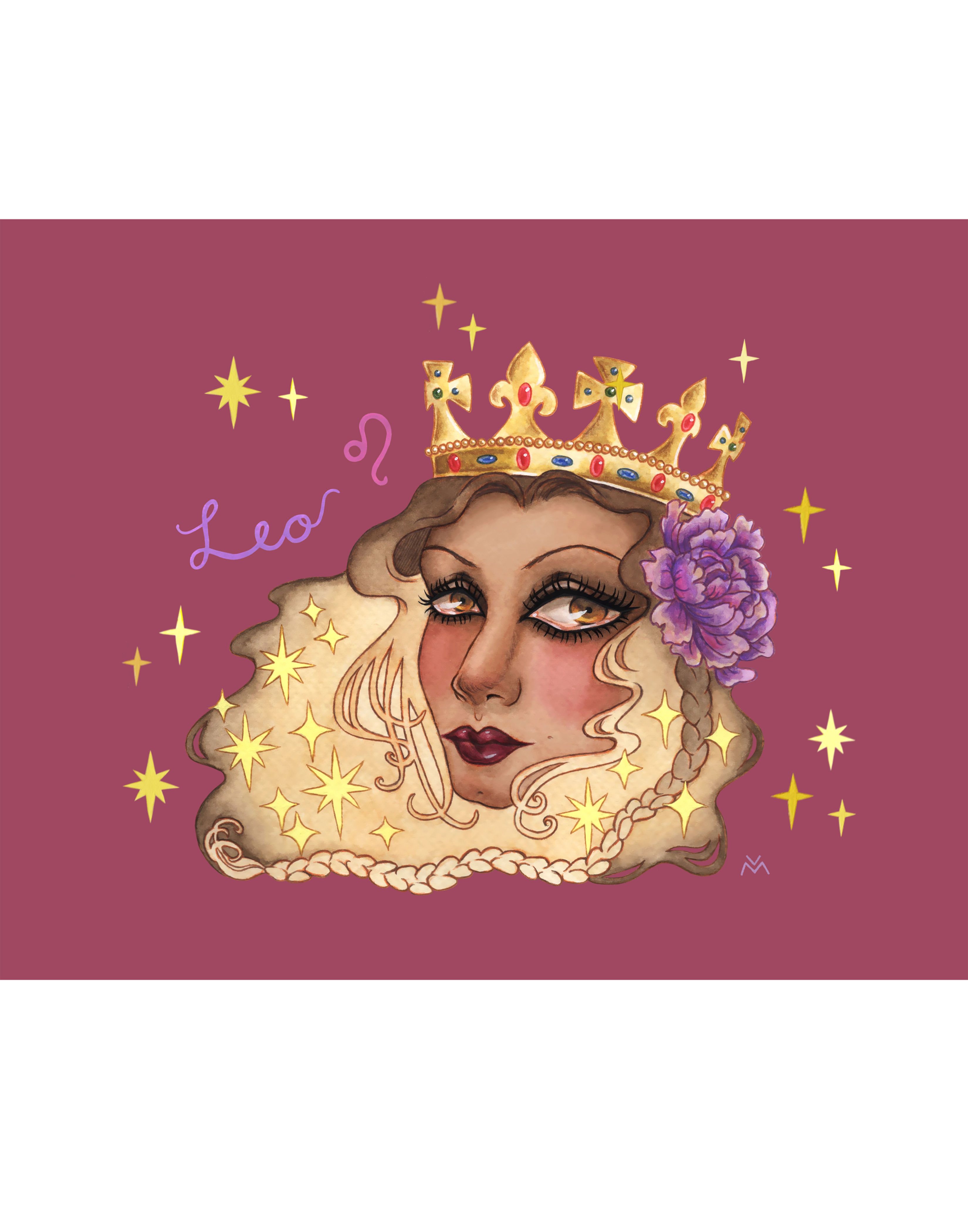 Leo Celestial Retrograde Print