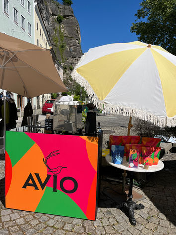 AVIO Stand bei einem Event in Salzburg Österreich