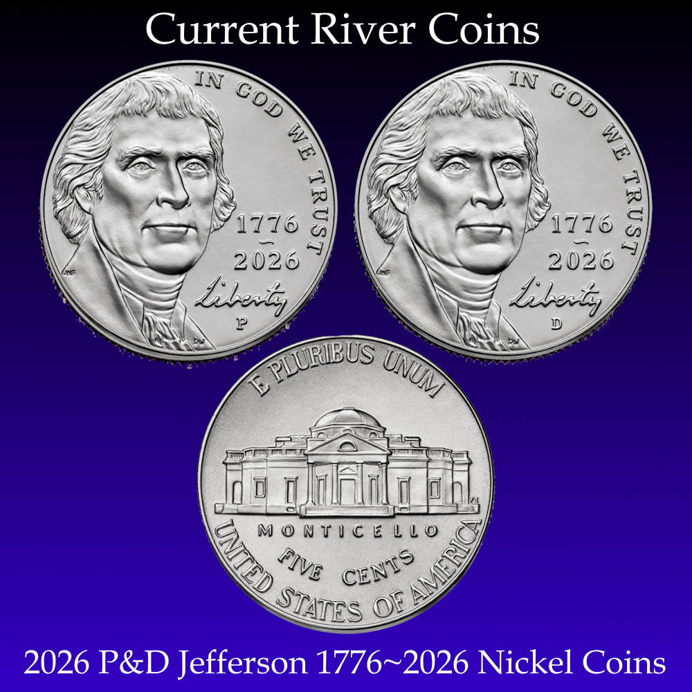 2026-P&D Jefferson 1776~2026 Nickels BU Mint State 2 Coin Set