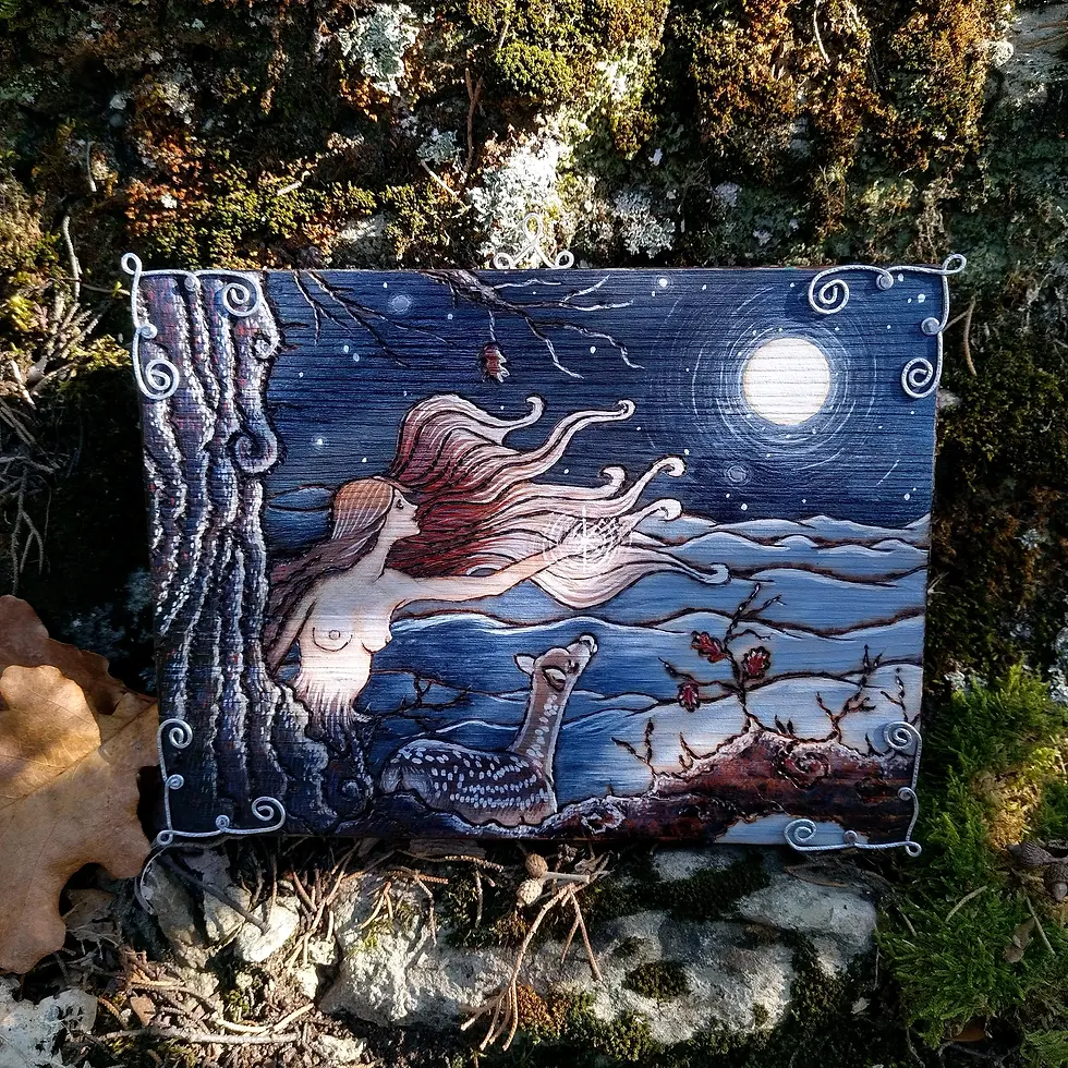 La mia pirografia: "Figlie della Luna"