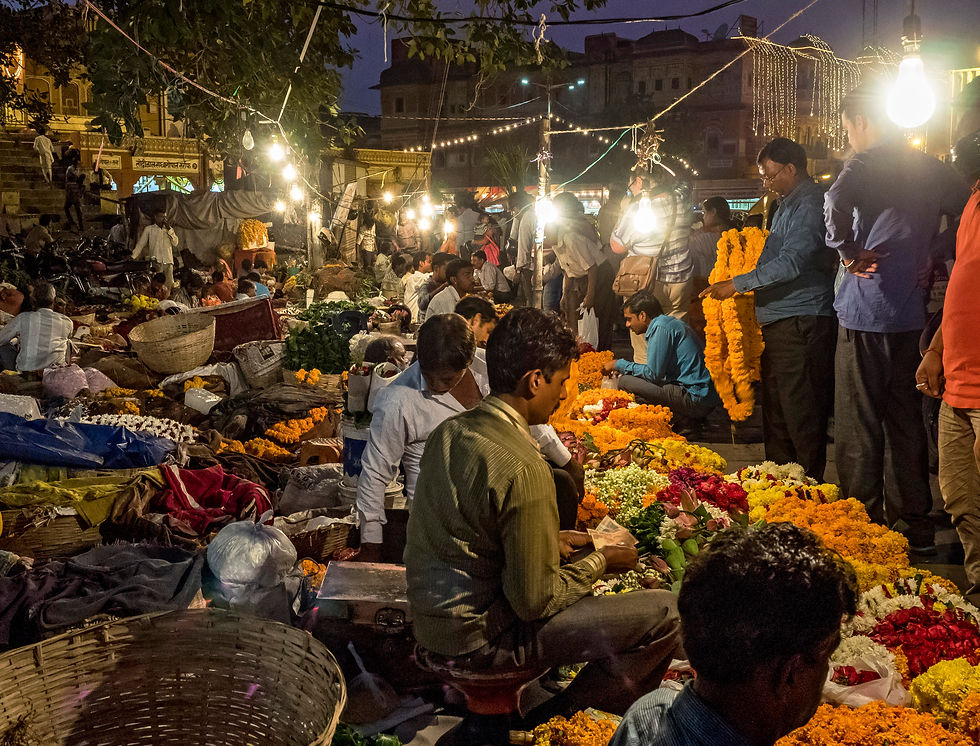 Night flower market