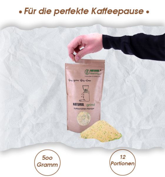 Miniaturbild: Hand öffnet Beutel: "Für die perfekte Kaffeepause", 500 Gramm, 12 Portionen