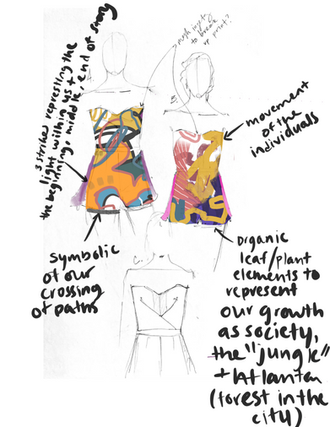 Charity Hamidullah early artwork for Nighthawks ballet