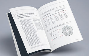 Print book showing a layout