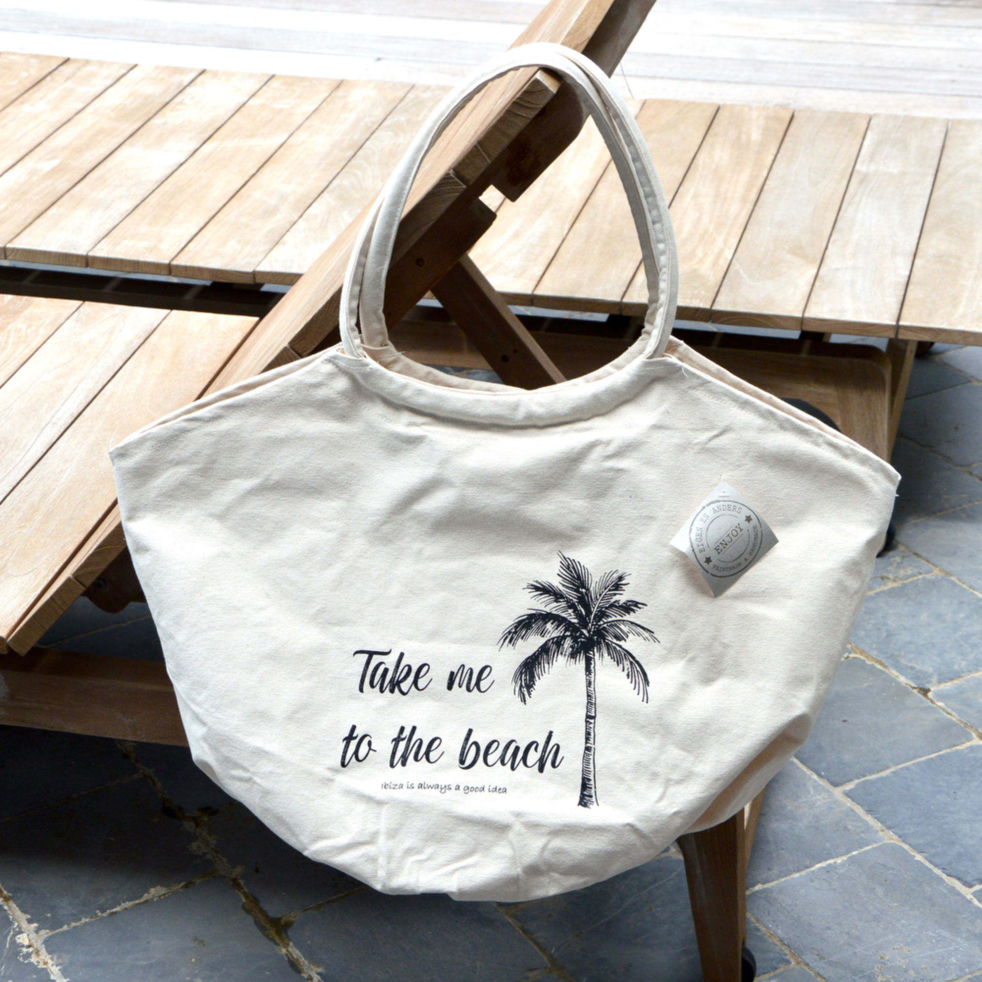 Sac de plage "Take me to the beach"