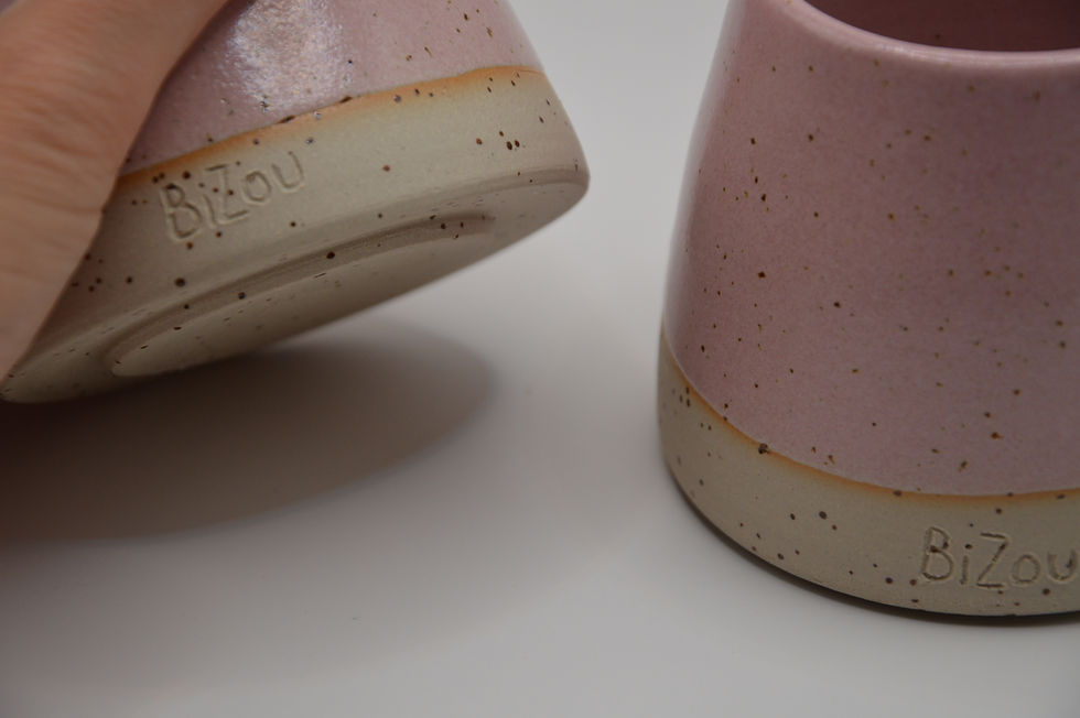 Miniature : Duo de tasses empilables | BiZou x La Maison Bleue | Fait main en 🇧🇪