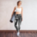 Thumbnail: Solange Black & White Yoga Leggings