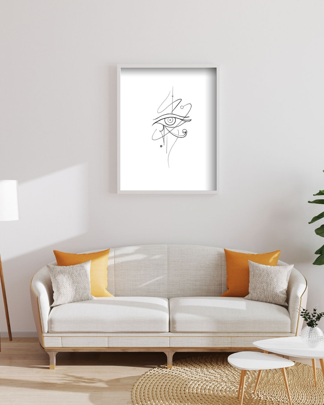 One Line Dekoratif Tablo