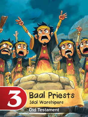 Bible Story Priests of Baal - Bible Card Game Learning Activity - Free Coloring Page!