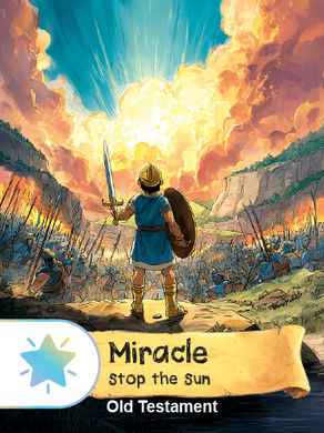 God Stops the Sun for Joshua Bible Story - Bible Card Game Learning Activity