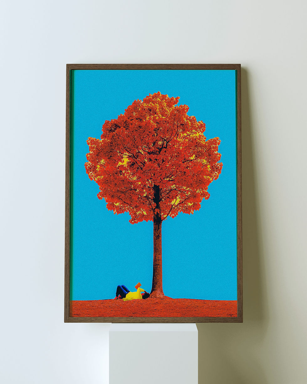 Thumbnail: Tranquility, Surreal Collage Art Print By Shaylin Wallace