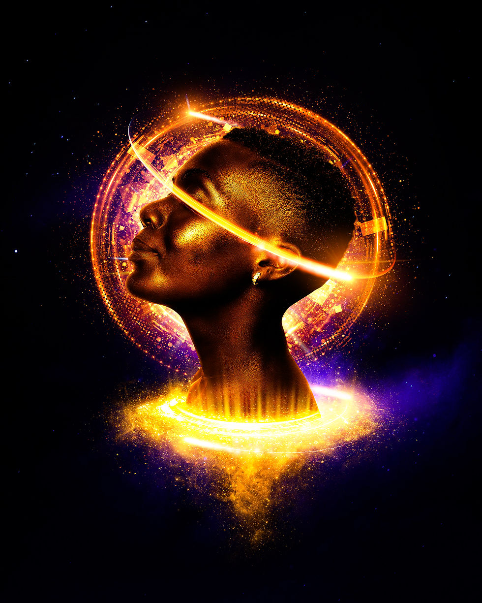 Stellar Goddess, Surreal Collage Art Print by Shaylin Wallace