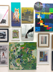 Gallery Wall of artworks featured at SHE:DC