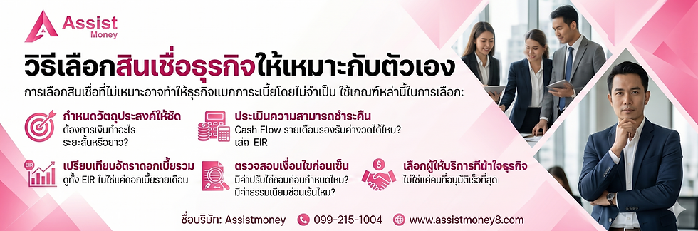 วิธีเลือกสินเชื่อธุรกิจให้เหมาะกับตัวเอง